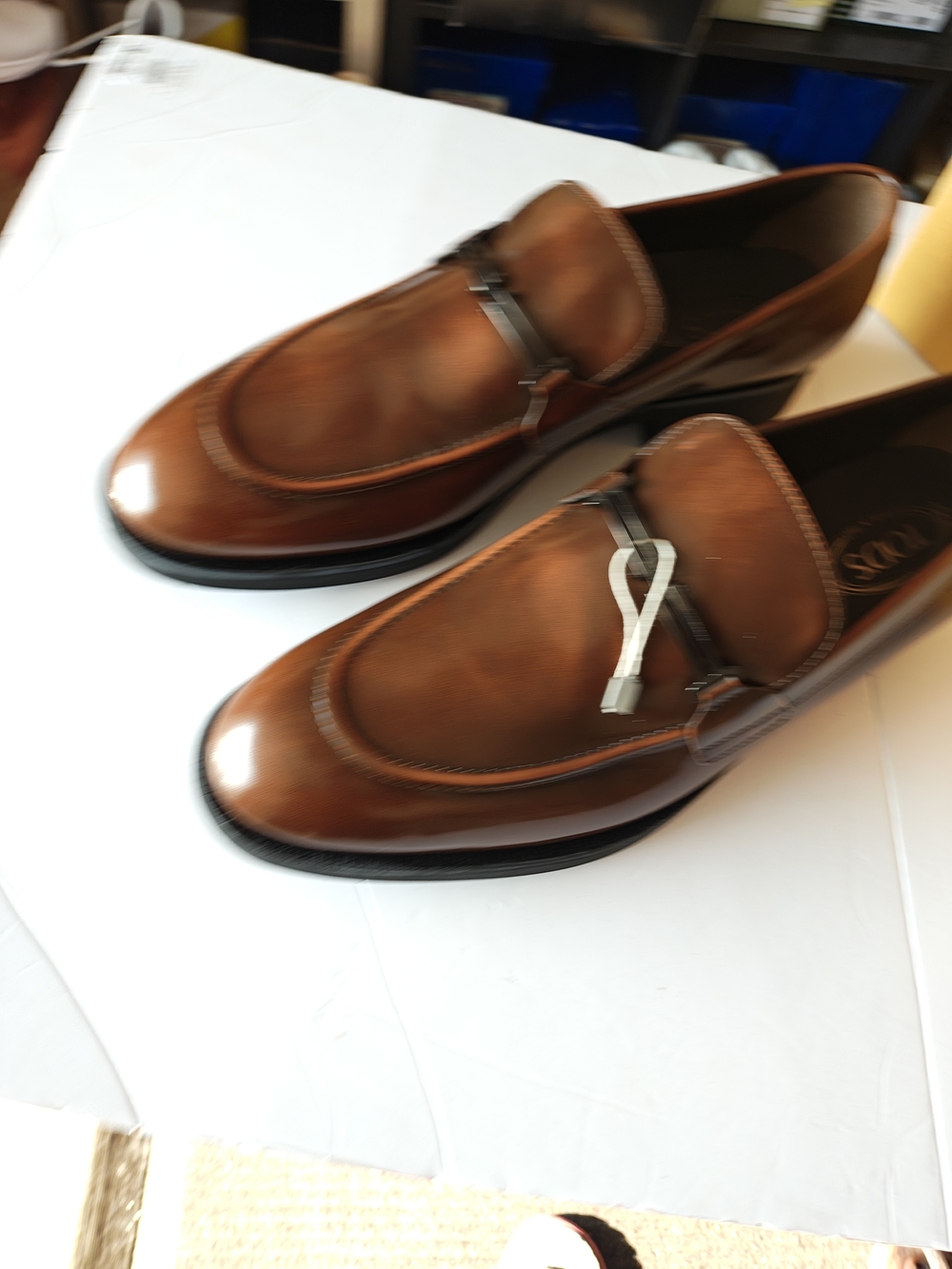 Tod's Cognac Leather Bit Loafers 13 NEW IN BOX - Picture 5 of 15